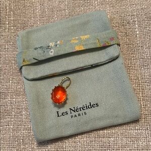 Les Nereides Paris Amber Stone Pendant, NEW
